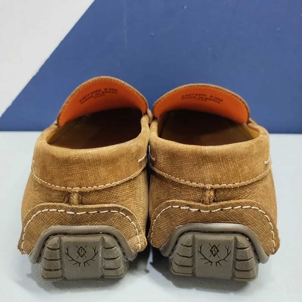 Martin Dingman Bermuda Horse Bit Loafers Mens US 8.5M Brown Moc Toe 530734M EUC